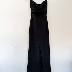 Full length black gown